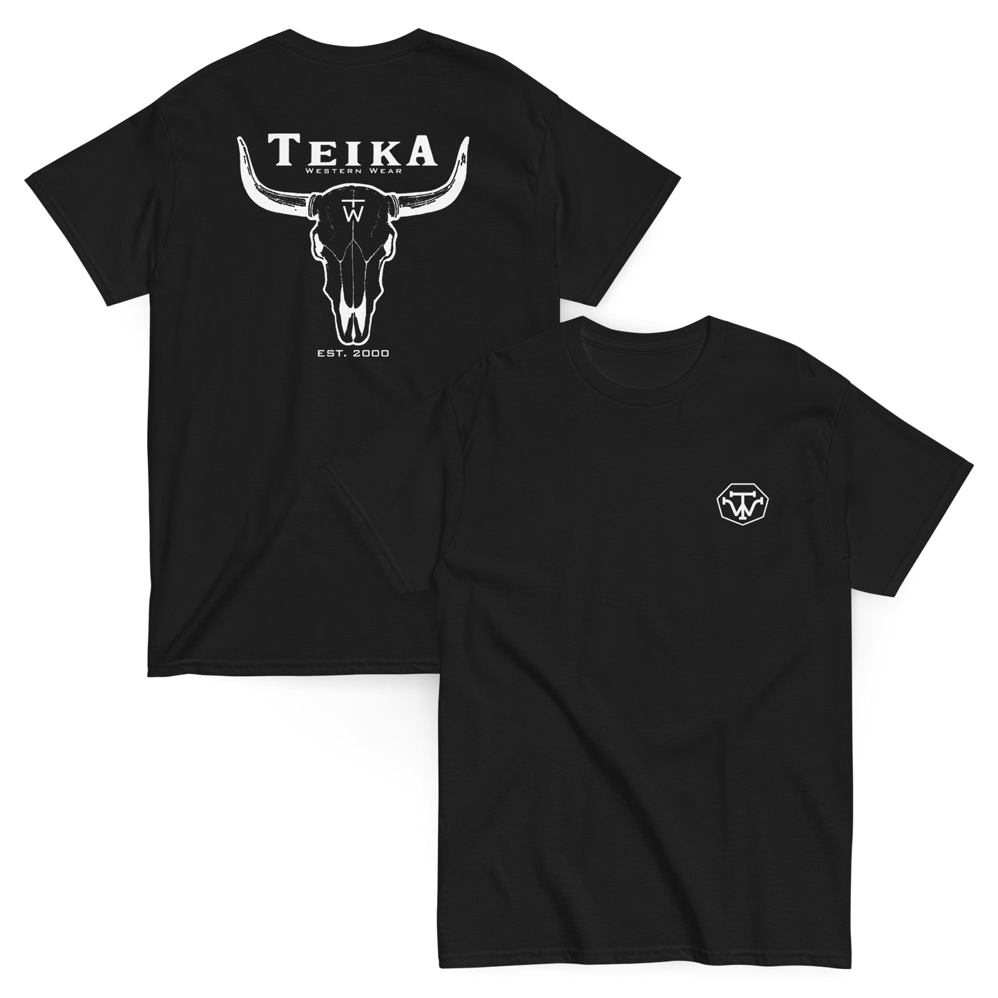 TEIKA "Longhorn Skull" Tee, Midnight Collection