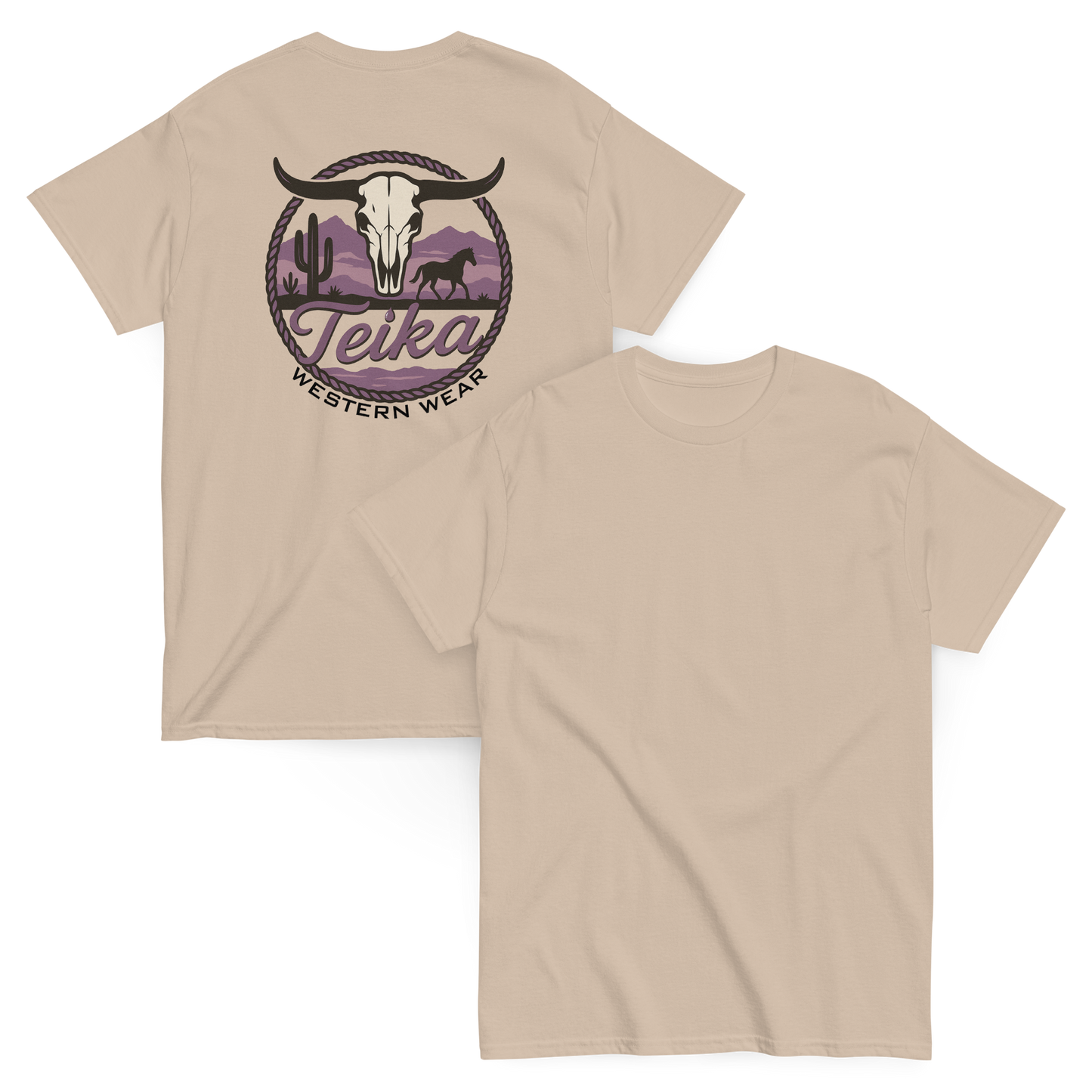 TEIKA "Desert Skull"Tee, Midnight Collection