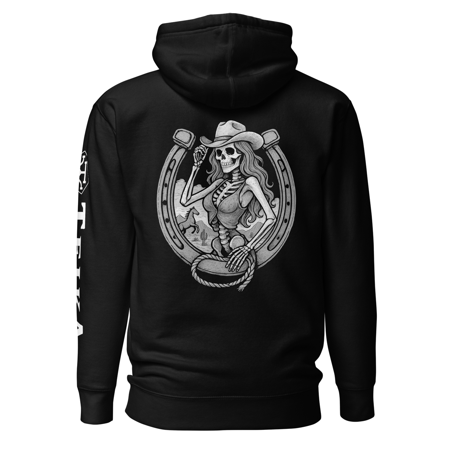 "Ride Forever" Greyscale, Premium Medium Weight Hoodie