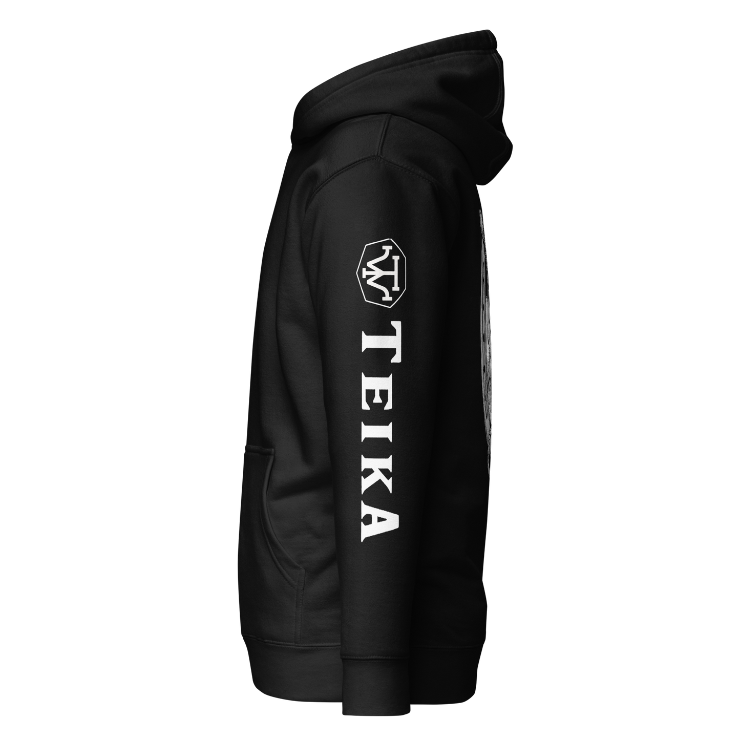 "Ride Forever" Greyscale, Premium Medium Weight Hoodie